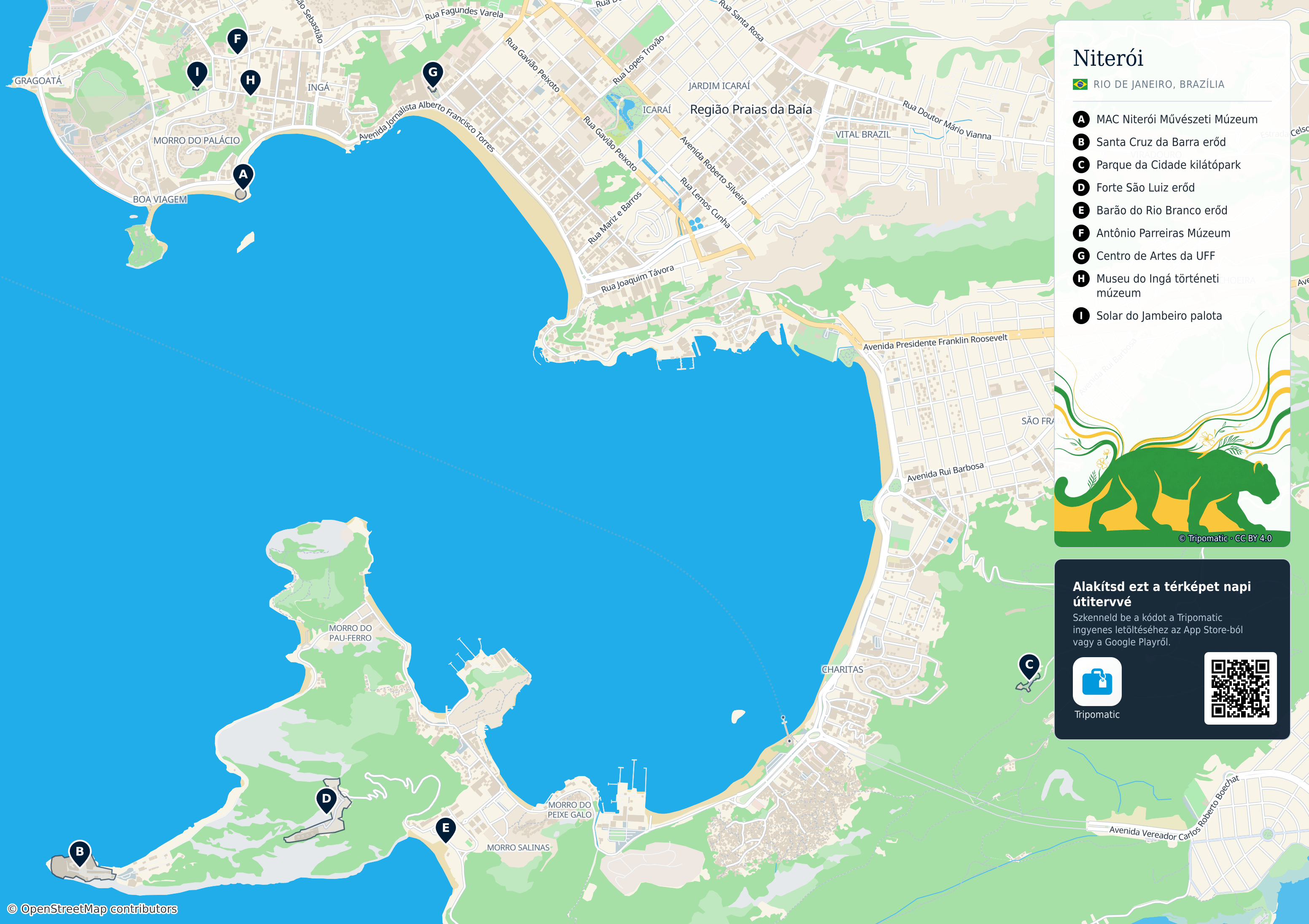 Tatter Map Niterói – Nyomtatható turistatérkép