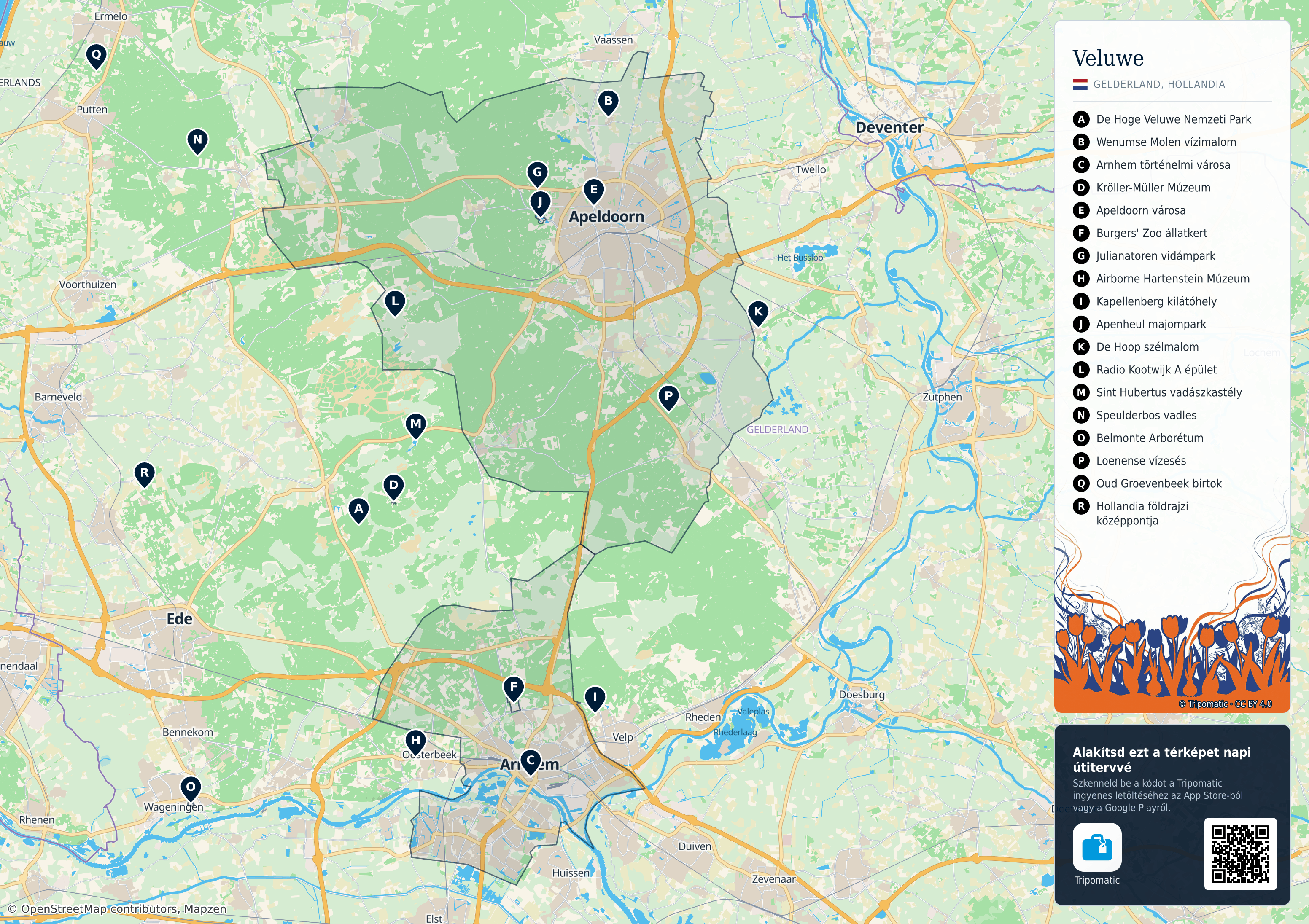 Tatter Map Veluwe – Nyomtatható turistatérkép