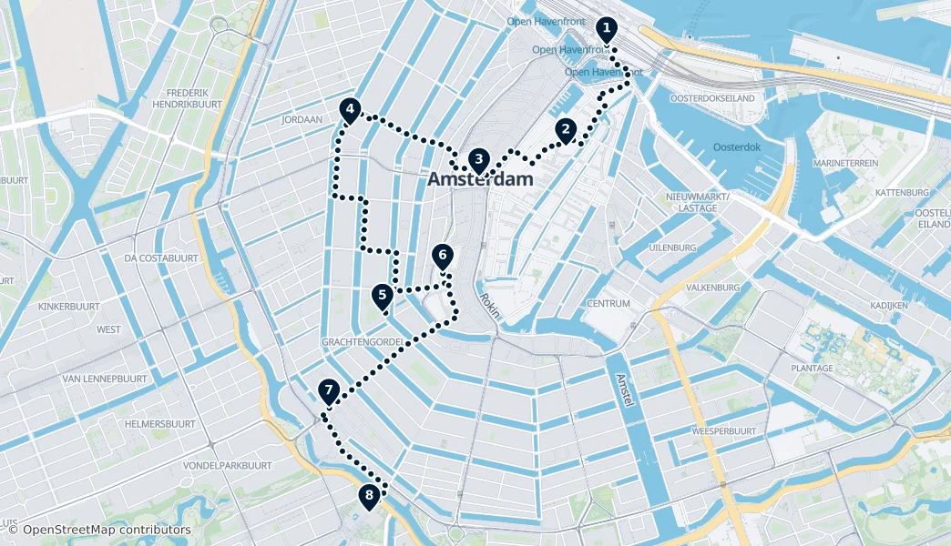 The Best of Amsterdam — 이동 경로 지도