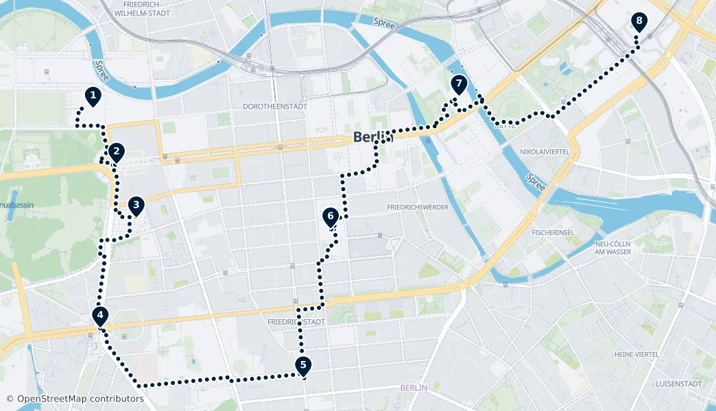Best of Berlin – Mapa trasy