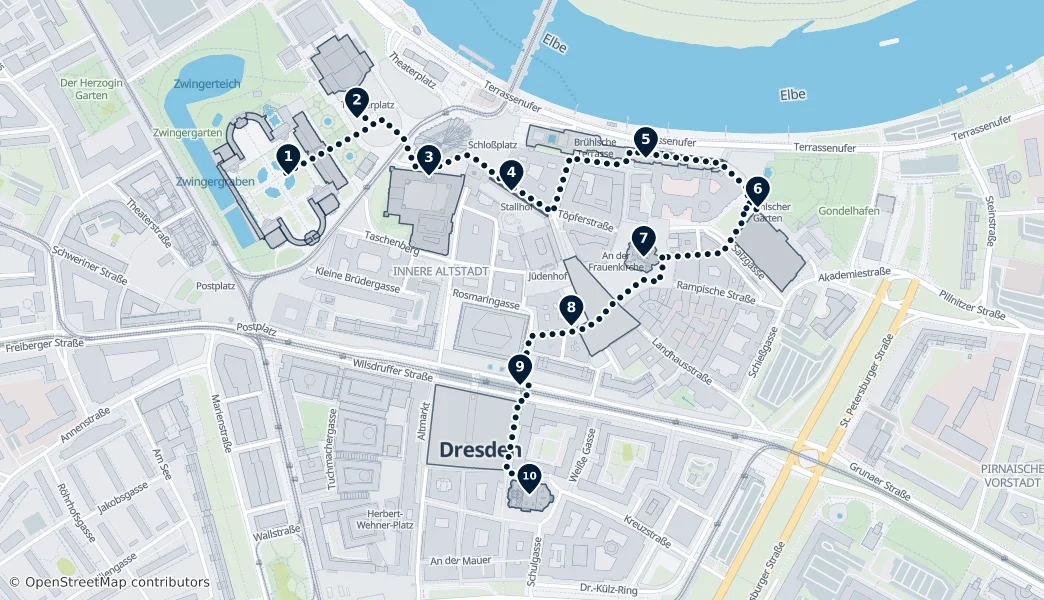 The Best of Dresden – Mapa trasy