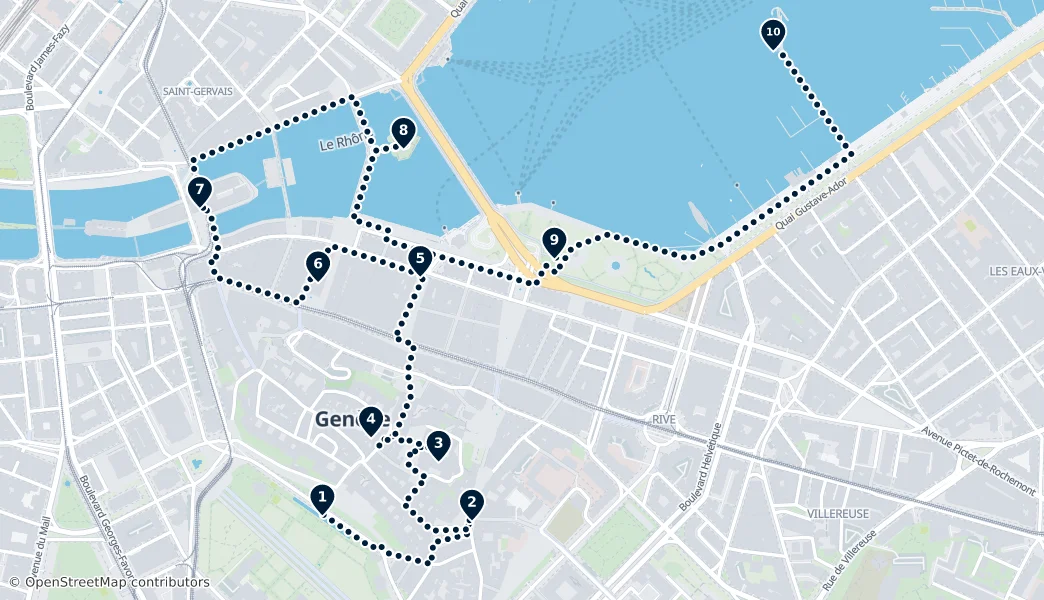 Best of Geneva – Mapa trasy