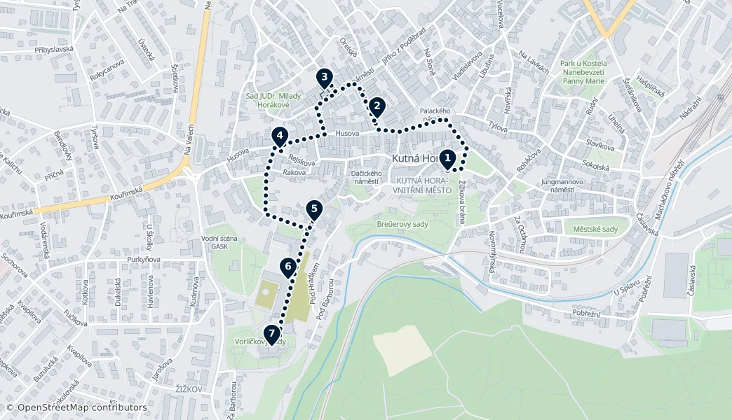 Kutná Hora: The Silver Town — Mappa del percorso