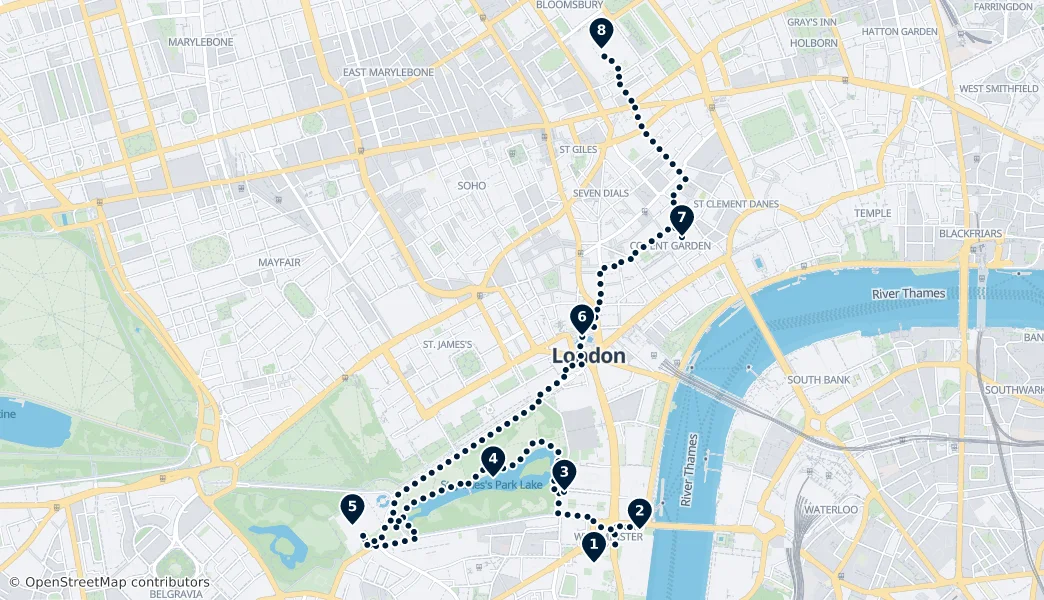 Best of London — 이동 경로 지도