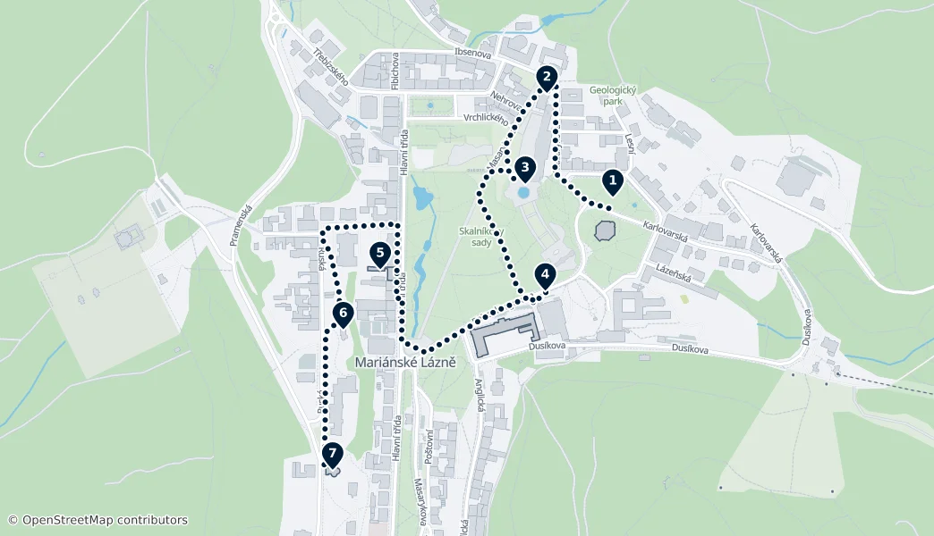 Best of Mariánské Lázně — Route Map