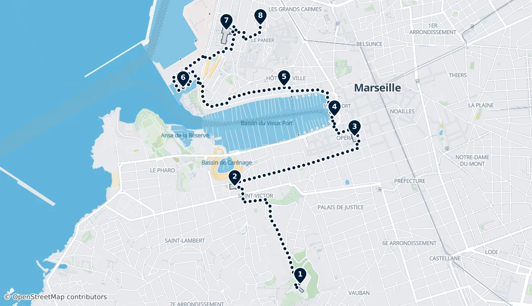 Best of Marseille — Mappa del percorso