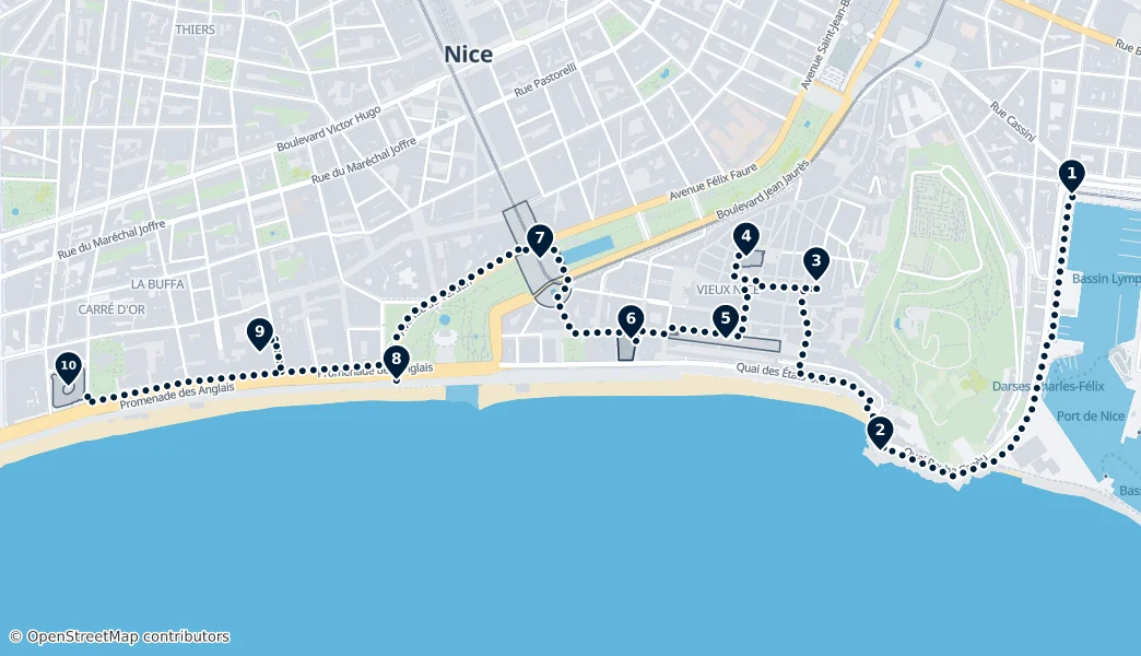 The Best of Nice — Mapa trasy