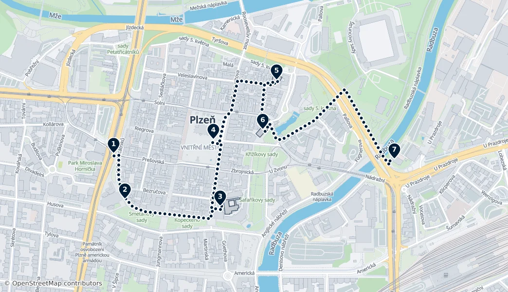 Best of Plzeň — Route Map