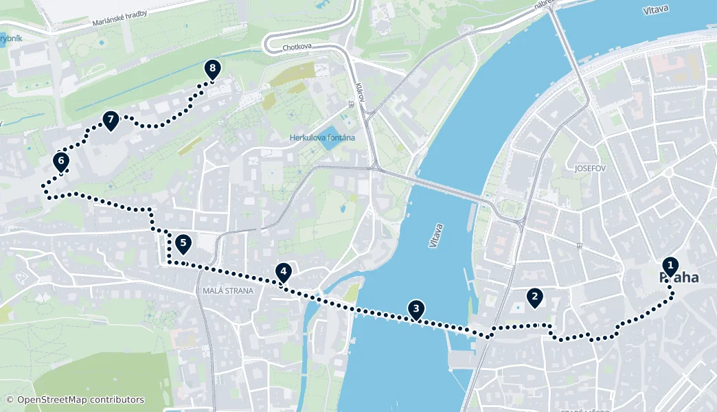 Prague with Kids — Mapa de rota