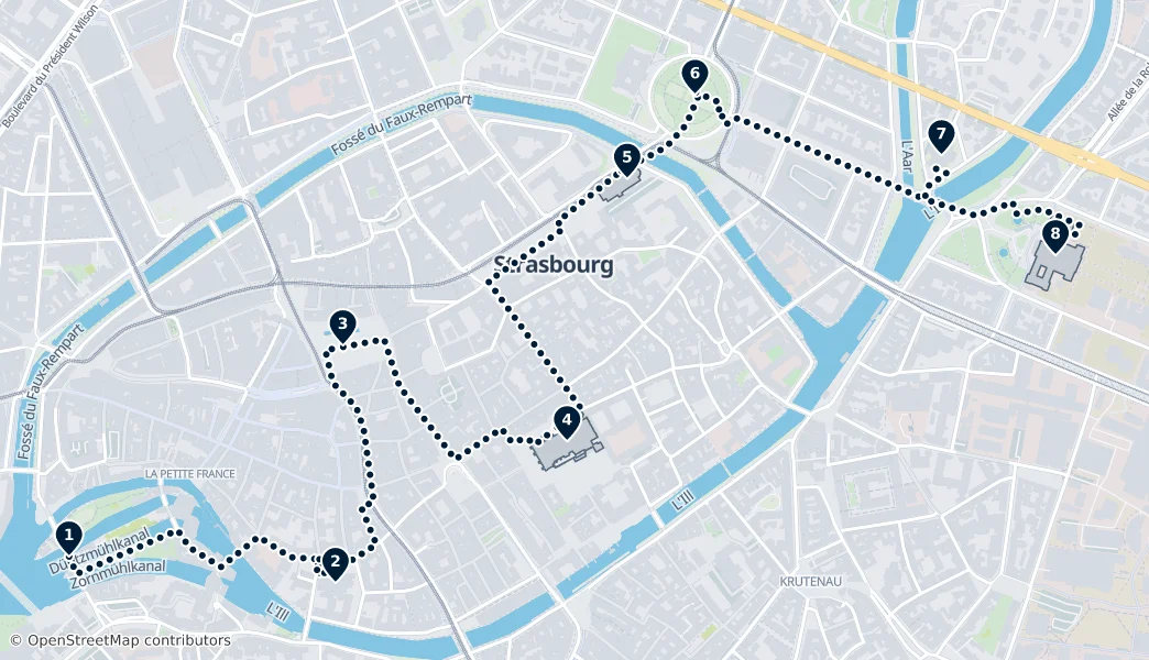 Das Beste von Straßburg — Routenkarte