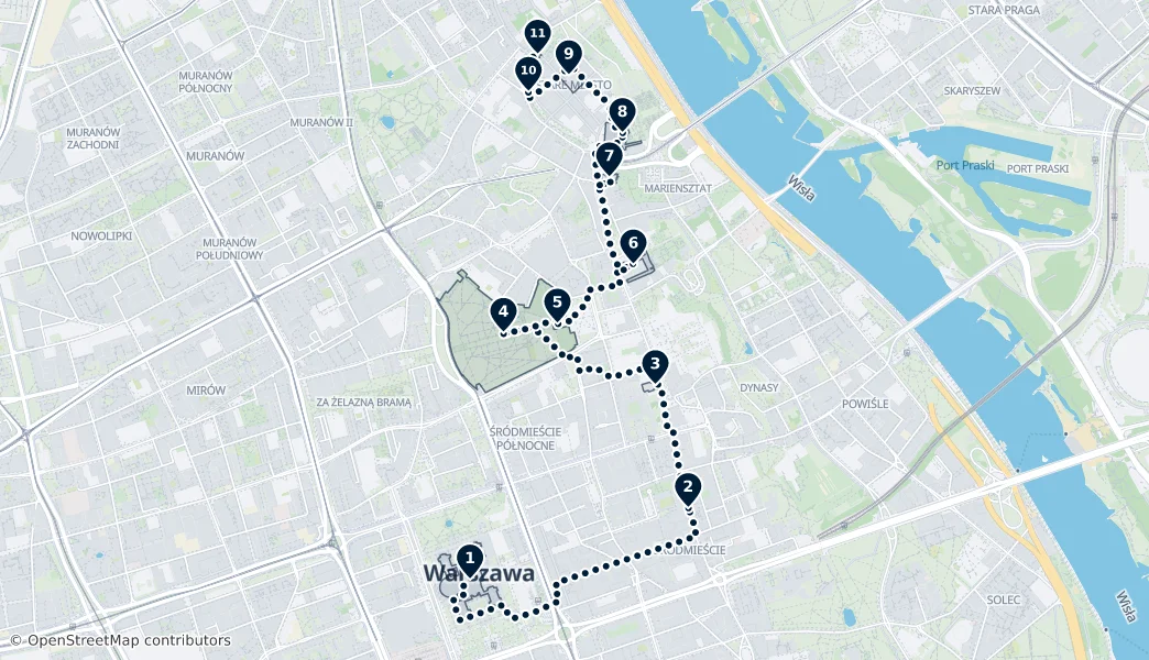 The Best of Warsaw — Route Map