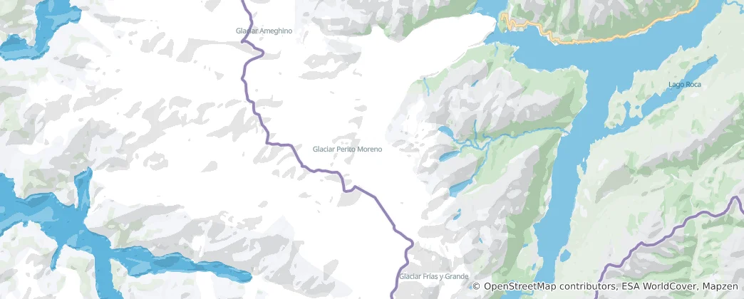 Mapa Perito Moreno Glacier