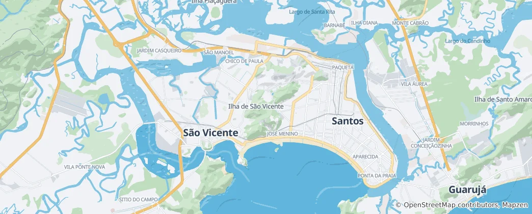 Mapa Ilha de São Vicente