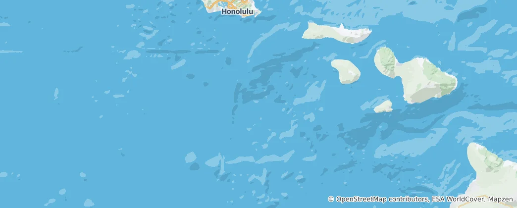 Map of Southwestern Hawaiian Islands