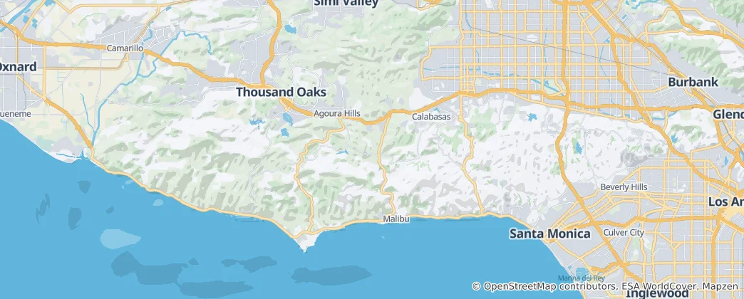 Mapa Santa Monica Mountains National Recreation Area