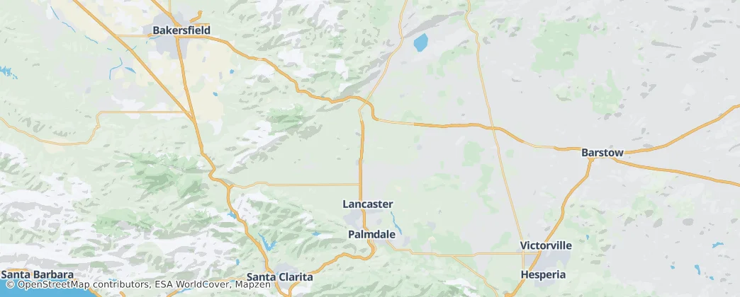 Antelope Valley — Mapa