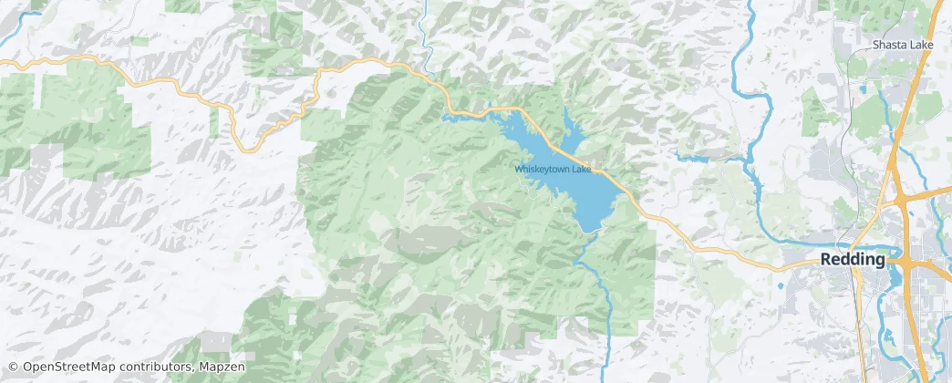 Whiskeytown-Shasta-Trinity National Recreation Area - Whiskeytown Unit — mapa