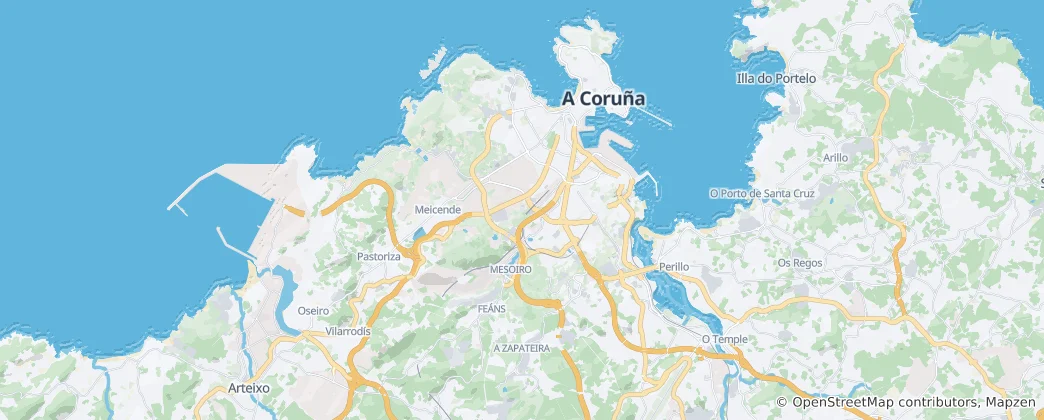 Mapa A Coruña