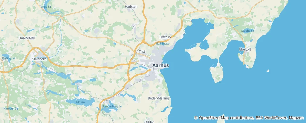 Mappa di comune di Aarhus