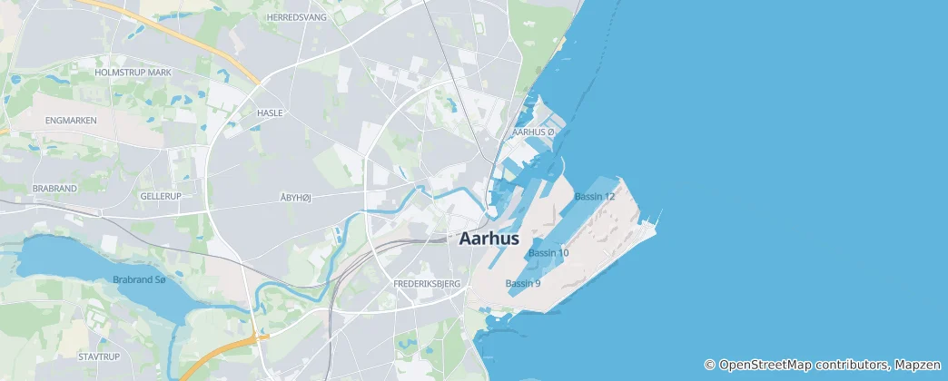 Mapa Aarhus