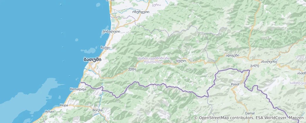 Mapa Adžarsko