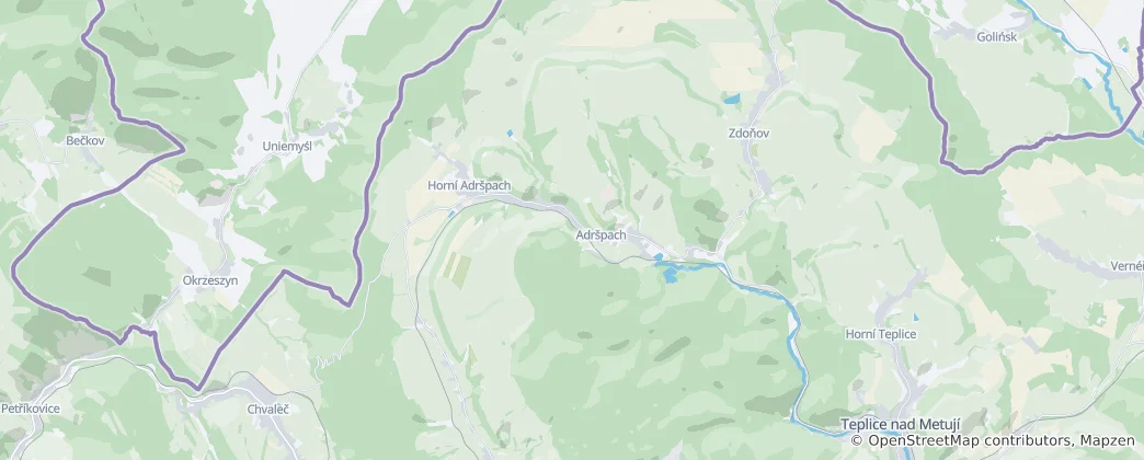 Map of Adrspach