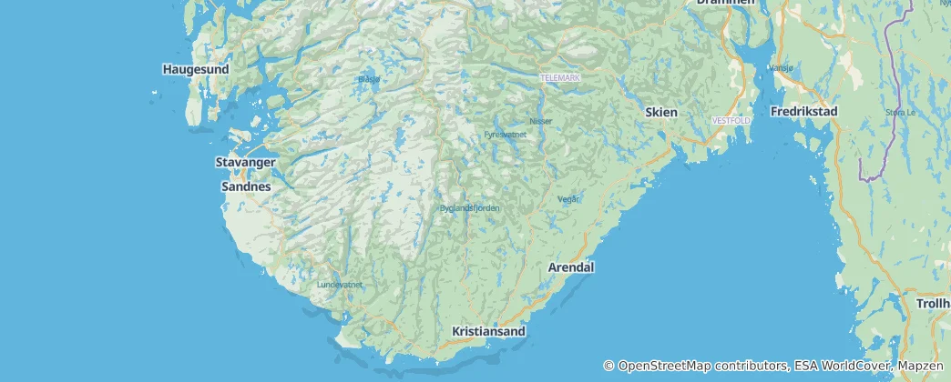Térkép: Agder