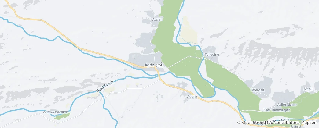 Agdz ⴰⴳⴷⵣ أكدز Haritası