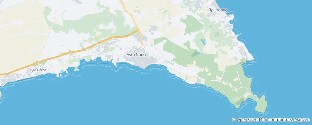 Map of Agia Napa