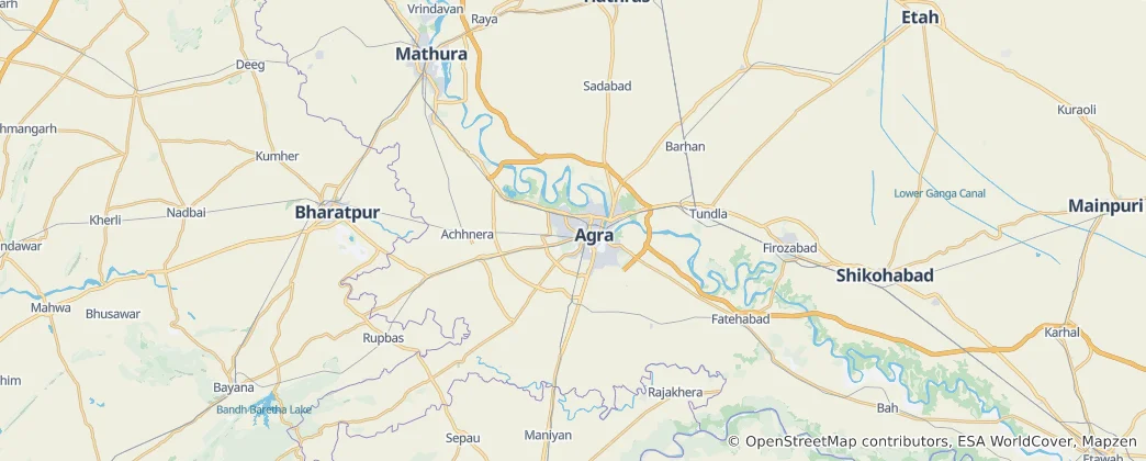 Mapa De Distrito de Agra