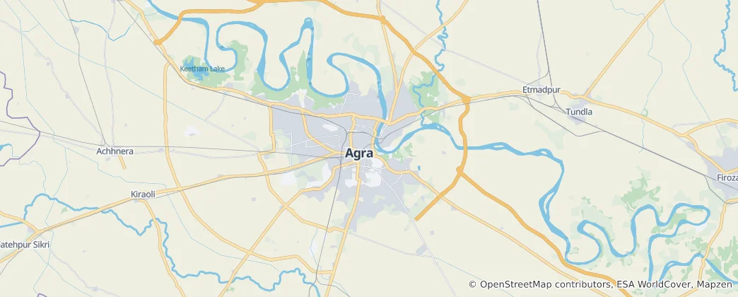 Map of Agra