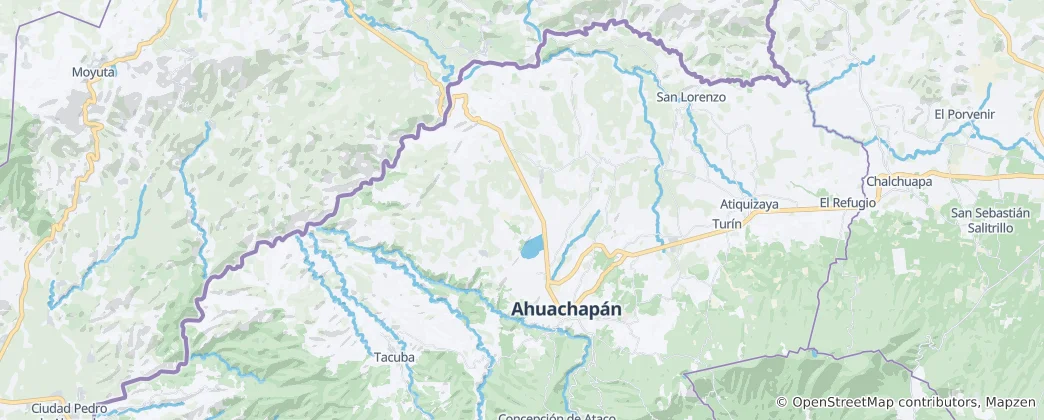 Map of Ahuachapán