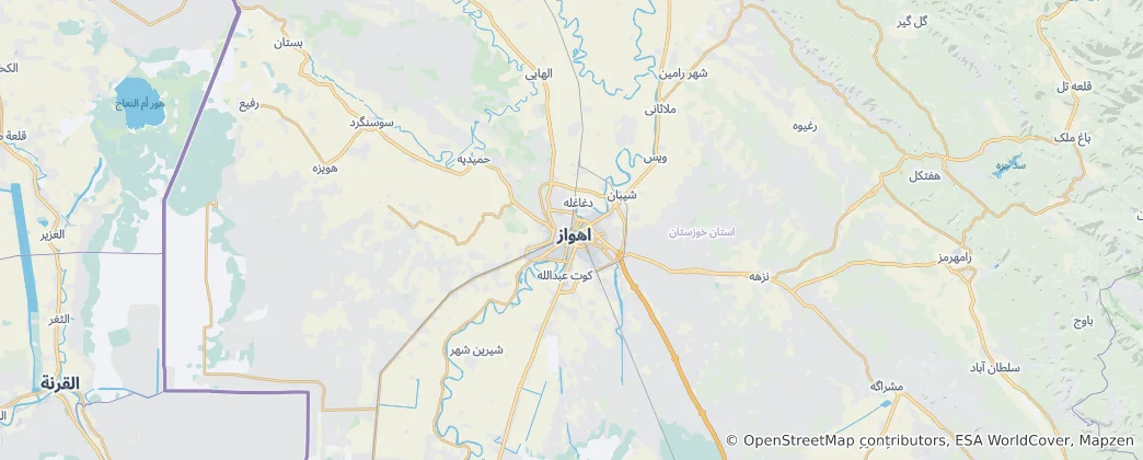 Térkép: Ahvaz