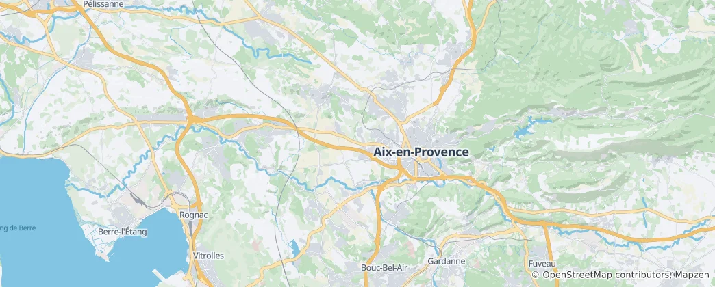 Map of Aix-en-Provence
