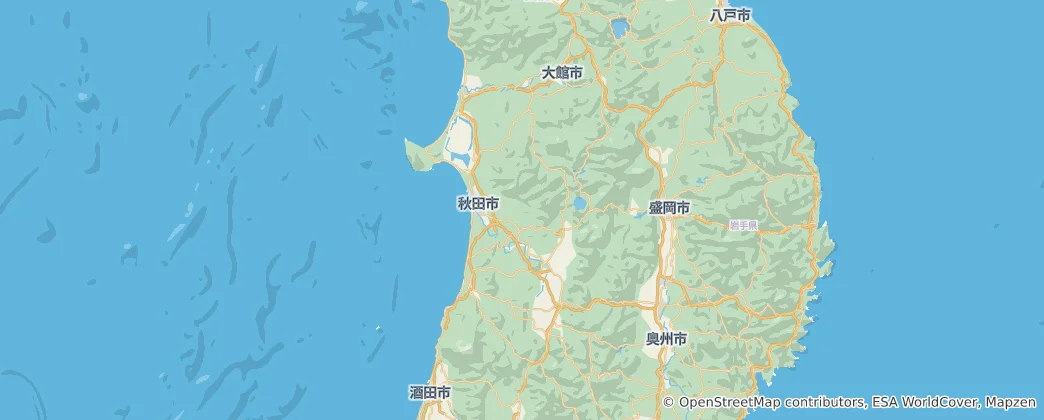 아키타현 지도