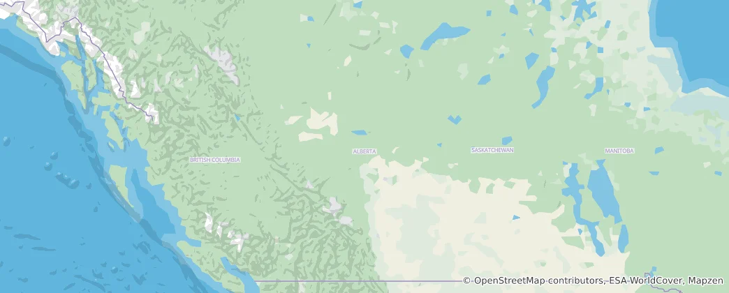 Mapa Alberta
