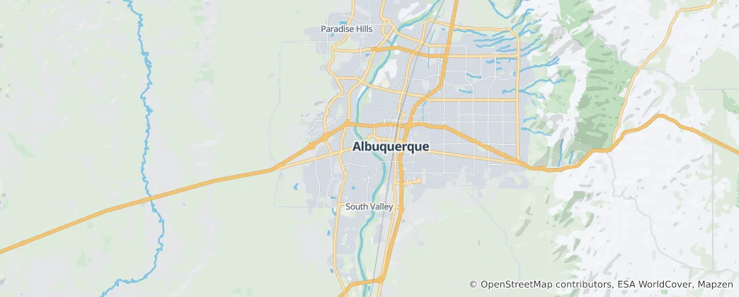 Kaart van Albuquerque