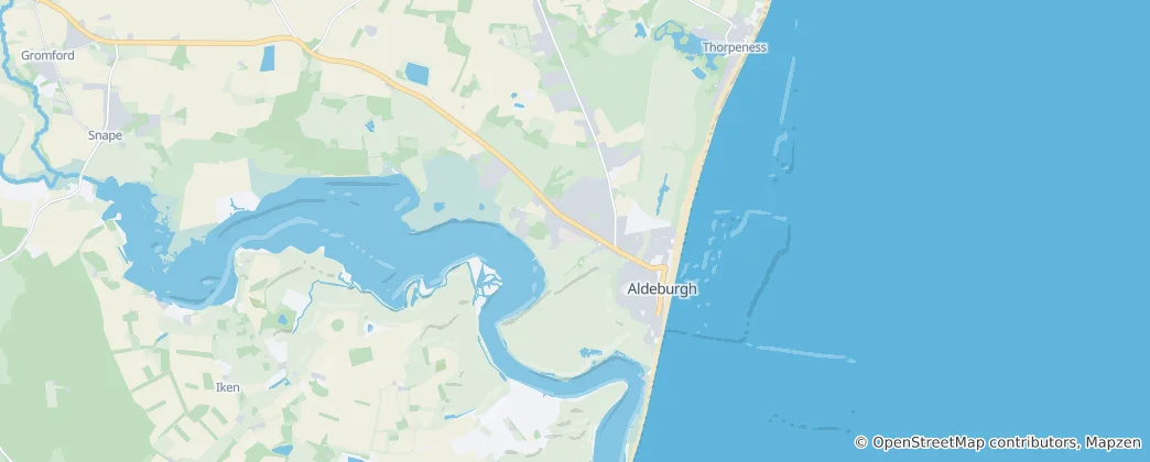 Mappa di Aldeburgh