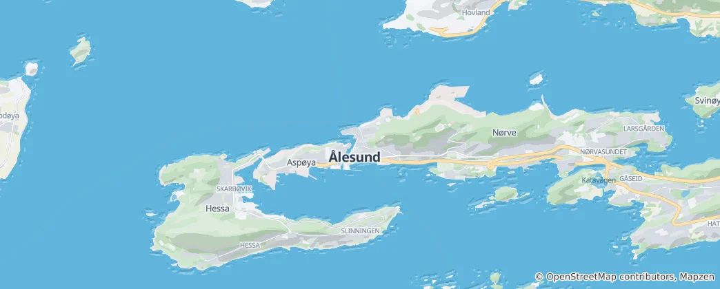 Mapa de Ålesund