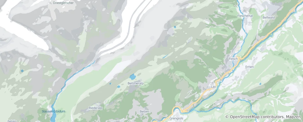 Mapa Aletsch Arena