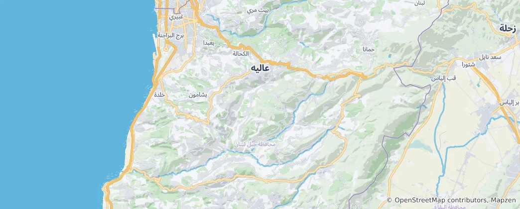 Mappa di Distretto di Aley