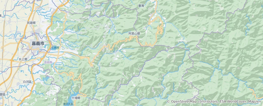 Map of Alishan