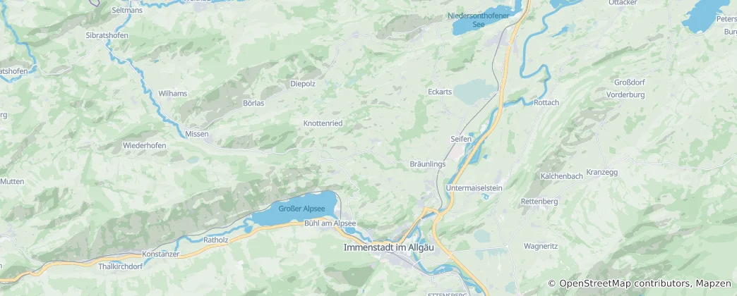 Kaart van Allgäu