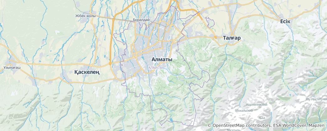 Map of Almaty