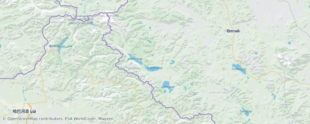 Park Narodowy Ałtaj-Tawanbogd — Mapa