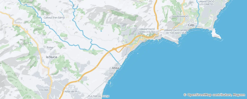 Mapa Altea
