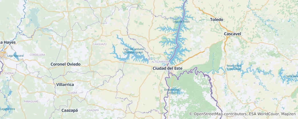 Mappa di Alto Paraná
