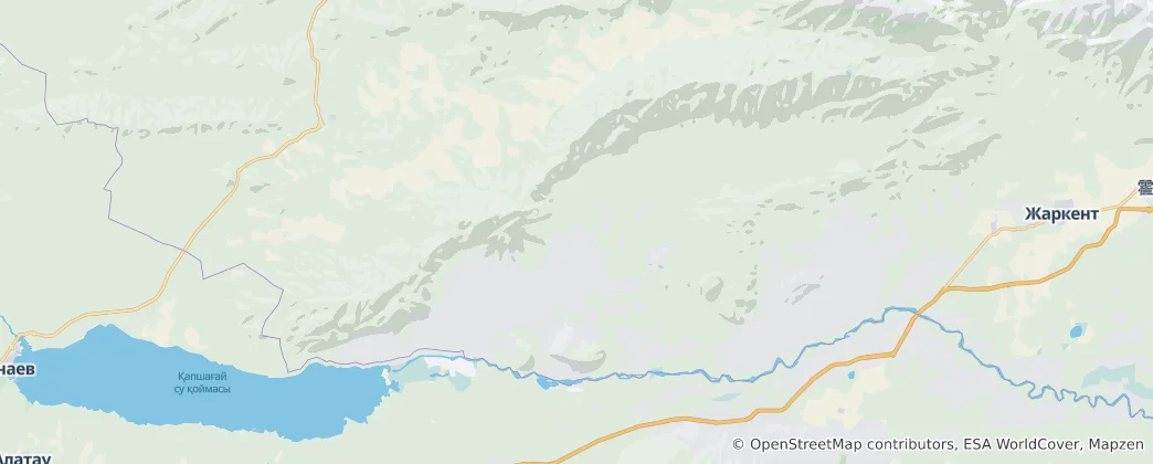 Mapa Národný park Altyn-Emel