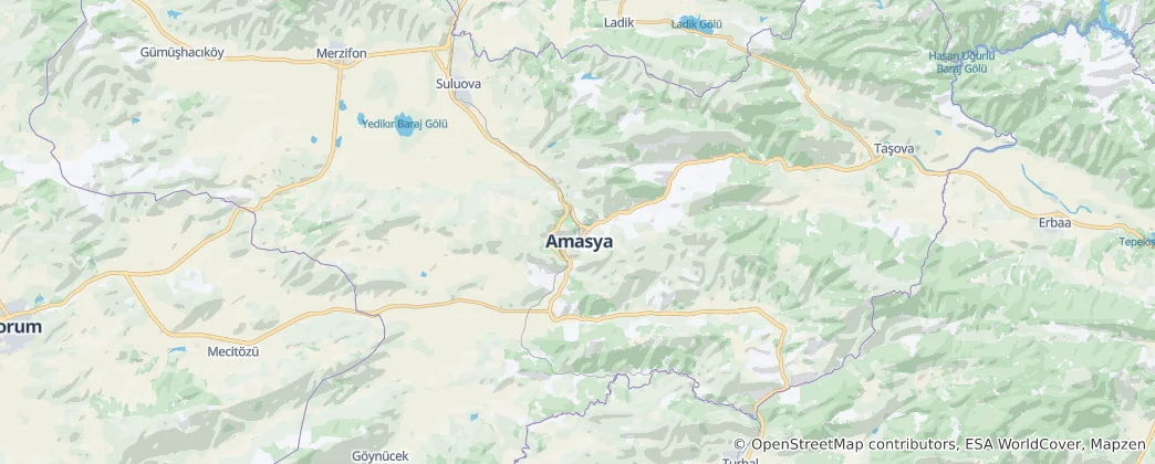 Map of Amasya District