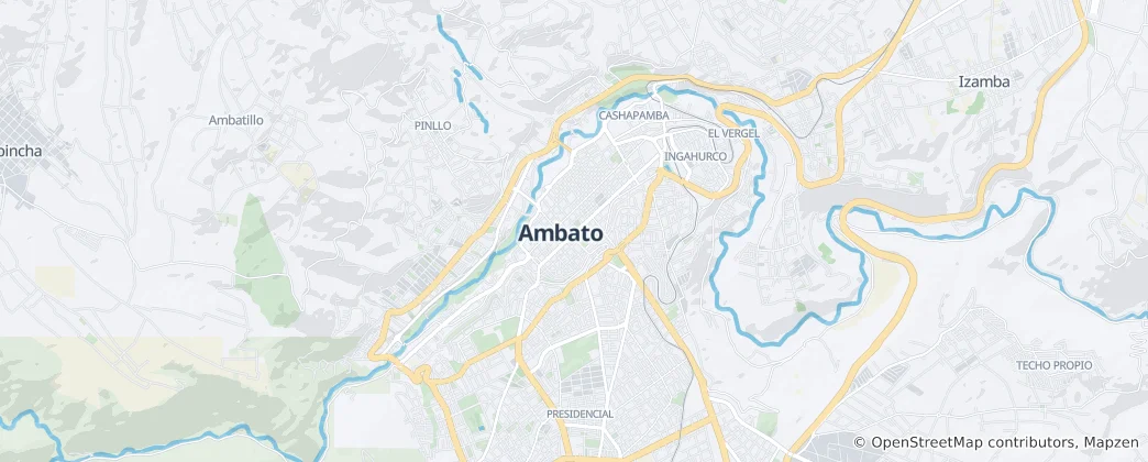 Kaart van Ambato